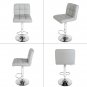2-Pack Round Cushion Bar Stool Gray