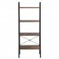 4-Tier Industrial Ladder Shelf Black