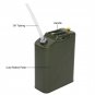 5-Gallon Cold-rolled Plate Petrol Diesel Can with Oil Pipe Army Green