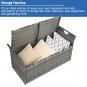Iron Frame Footstool Locker with Cushion