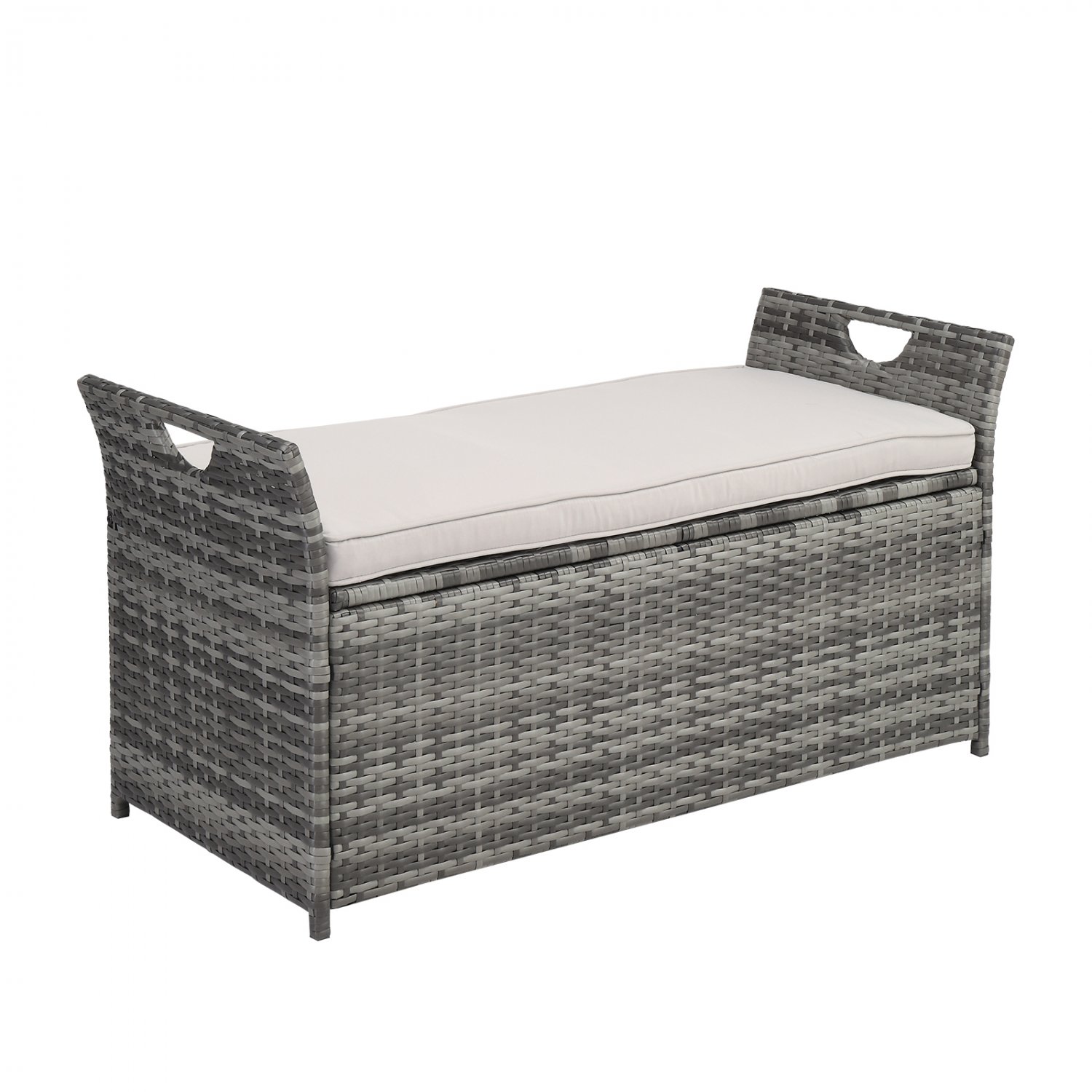 Iron Frame Footstool Locker with Cushion