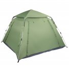 Spring Quick Open 4-Person Camping Tent Green