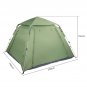 Spring Quick Open 4-Person Camping Tent Green