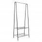 2-Tier Durable Storage Shelf for Shoes & Clothes Black