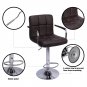 2-Pack Round Cushion Bar Stools with Armrest Coffee