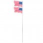 Outdoor 20FT Aluminum Sectional Flagpole Kit Halyard Pole with 2 US American Flags