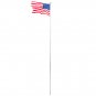 Outdoor 20FT Aluminum Sectional Flagpole Kit Halyard Pole with 2 US American Flags