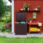 Outdoor 51-Gallon Waterproof Plastic Storage Deck Box Brown