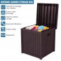Outdoor 51-Gallon Waterproof Plastic Storage Deck Box Brown