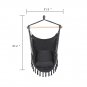 Tassel Hanging Chair with Pillows Gray