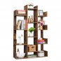 12-Shelf Modern Tree Bookshelf Brown