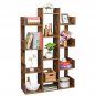 12-Shelf Modern Tree Bookshelf Brown