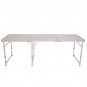71" x 24" Aluminum Alloy Height Adjustable Folding Table White
