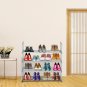 2-Pack 4-Tier Shoe Rack Gray