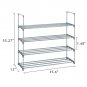 2-Pack 4-Tier Shoe Rack Gray