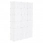 Space Saving 66-Pair Plastic Shoe Units White