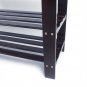 3-Tier Bamboo Stool Shoe Rack Coffee