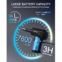 110,000RPM 7,600mAh Electric Cordless Air Duster with LED Light Black