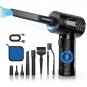 110,000RPM 7,600mAh Electric Cordless Air Duster with LED Light Black