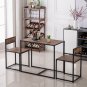 Elm Wood Simple Breakfast Table & Chairs