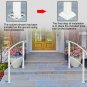 Outdoor 3-Step Adjustable Wrought Iron Handrails White