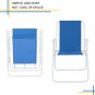 Oxford Cloth Iron Outdoor Beach Chair Blue