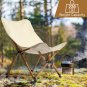 Outdoor Ultra Light Aluminum Frame Folding Camping Chair Khaki