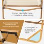 Aluminum Frame Imitation Wood Grain Spray Paint Camping Chair Khaki
