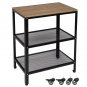3-Tier Kitchen Utility Cart with Metal Frame Grey