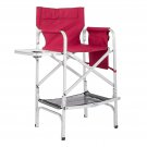 Aluminum Flat Tube Oxford Cloth Director's Chair Rose Red