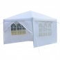 10FT x 10FT Waterproof Folding Tent with Two Doors & Two Windows White