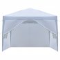 10FT x 10FT Waterproof Folding Tent with Two Doors & Two Windows White