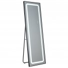 65" x 22" Can Stand Can Hang 3-tone Lighting Adjust Brightness Mirror Black