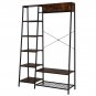 Freestanding Closet Organizer Clothes Rack with Hooks