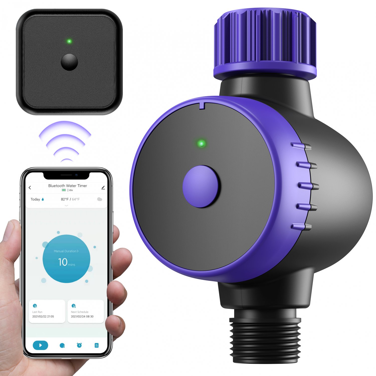 Bluetooth WiFi Smart Irrigation Water Timer with Wireless Remote APP & Voice Control