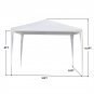 10' x 10' Waterproof Tent with 3 Side Walls White