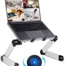 Adjustable Aluminum Laptop Stand with Cooling Fan