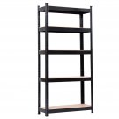 5-Tier Heavy Duty Metal Storage Rack Black