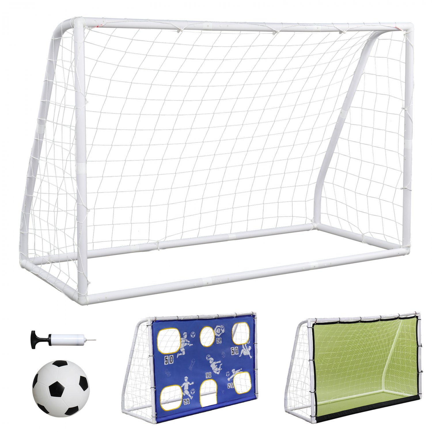3 In 1 Football Goal with Football & Air Pump & Target Cloth