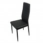 4-Pack High Backrest Dining Chairs Black