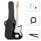 Glarry 4 String Electric Bass Guitar with Bag Black