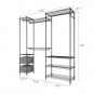 7-Shelve Portable Carbon Steel Garment Rack