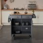 Two Doors MDF Rubber Wood Gray Spray Paint Dining Car
