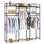 Heavy Duty Metal Wardrobe Organizer Black