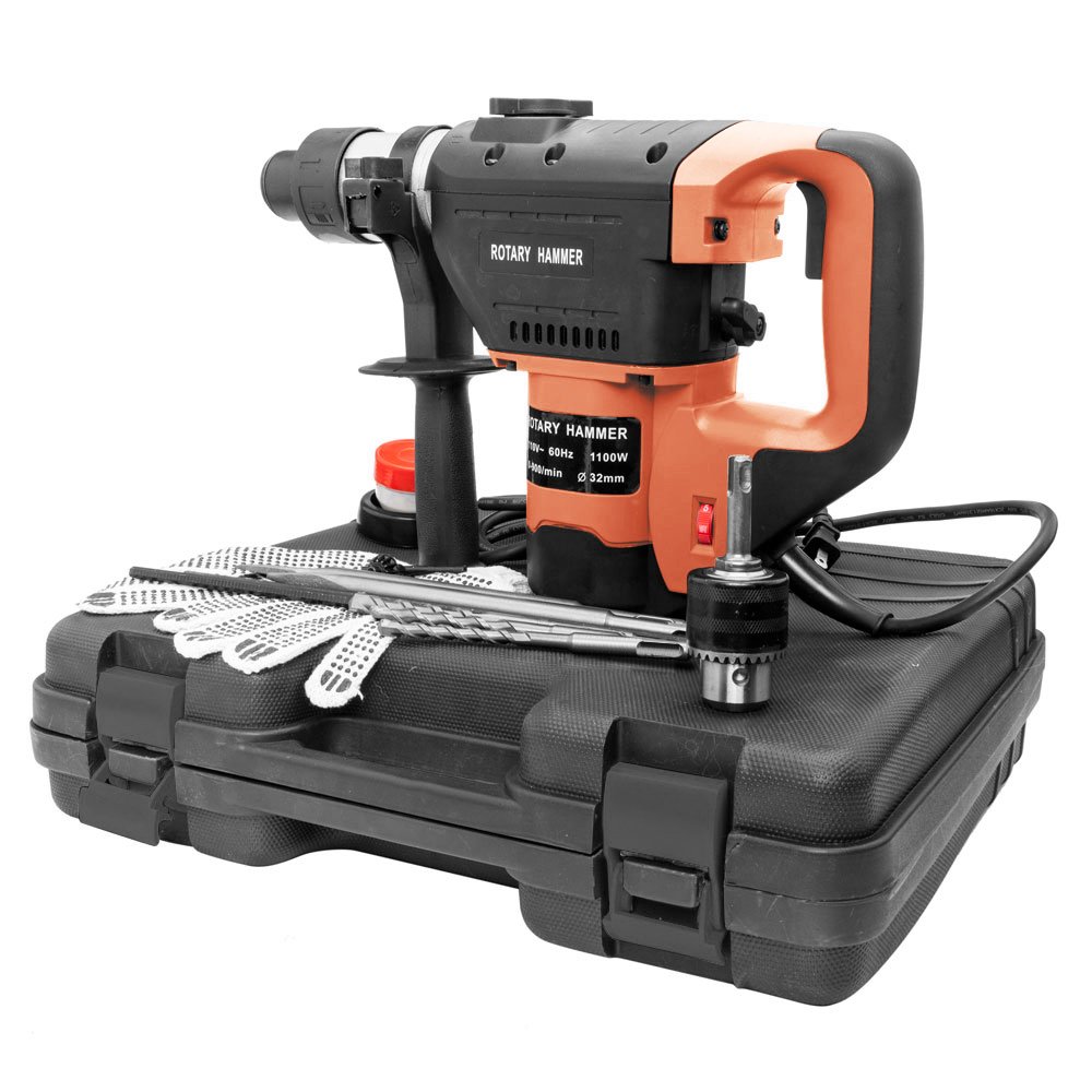 1,100W 1-1/2" Hammer Drill Orange