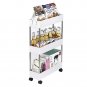 3-Tier White Ultra-thin Storage Cart White