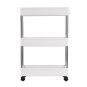 3-Tier White Ultra-thin Storage Cart White