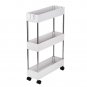 3-Tier White Ultra-thin Storage Cart White