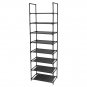 8-Tier Stackable Shoe Rack Black