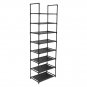 8-Tier Stackable Shoe Rack Black